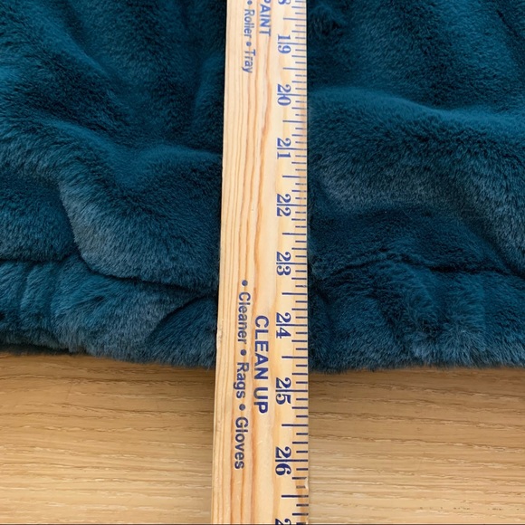 Hollister Faux Fur Teal Jacket M - Picture 6 of 12